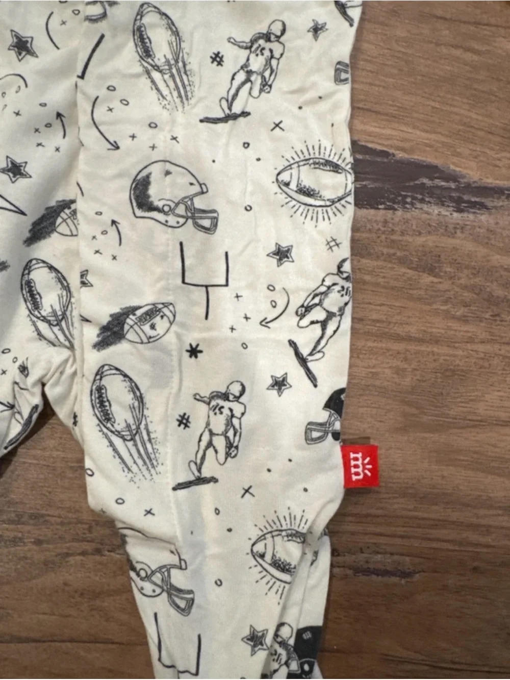 Magnetic me newborn football pajamas